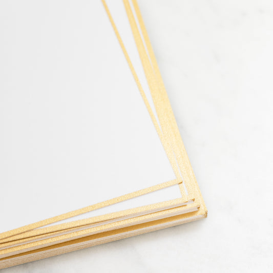 Stack of gold hand painted borders