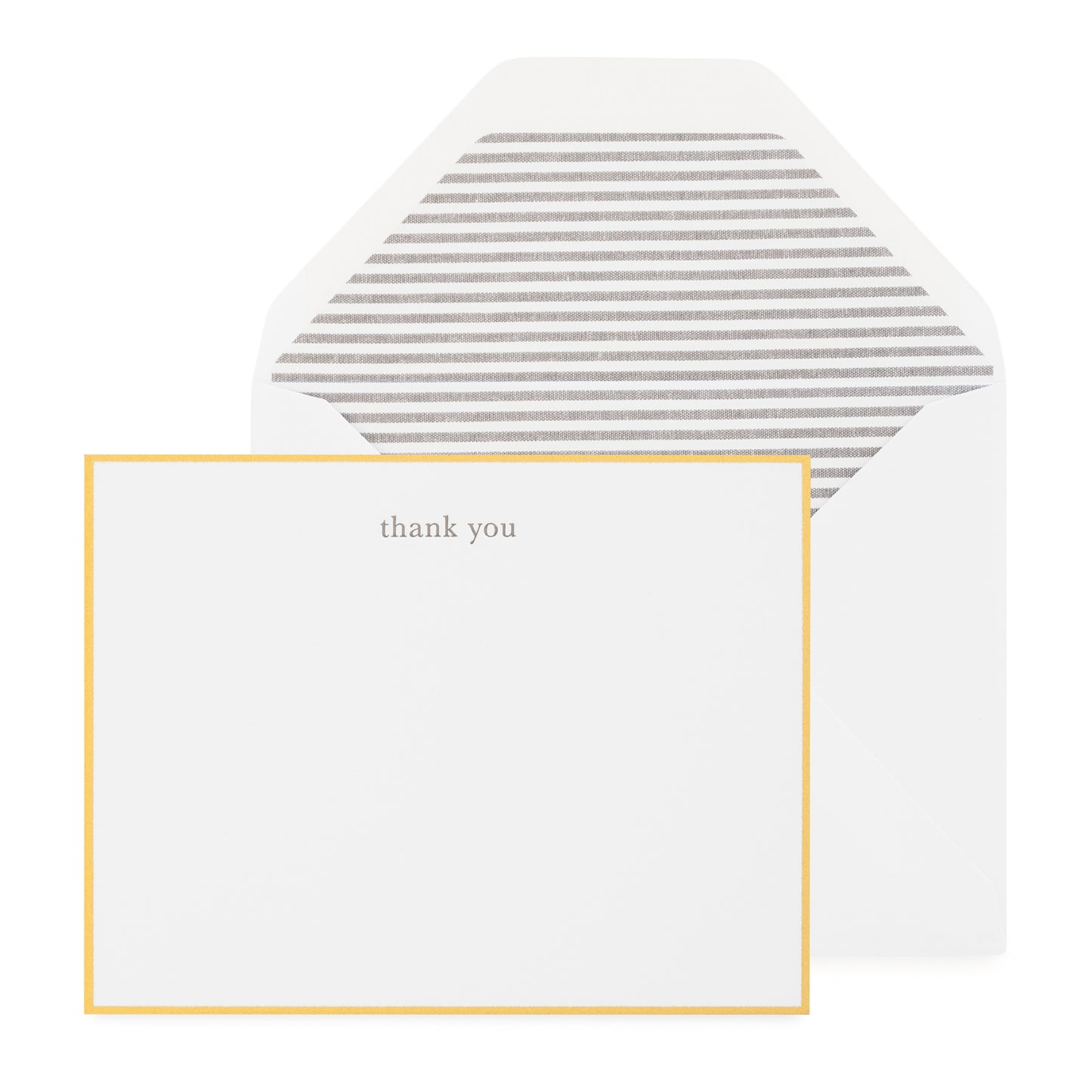 Charcoal Ticking Stripe Thank You Note Set
