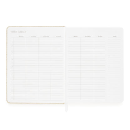 Weekly overview grid with times of the day for each day of the week
