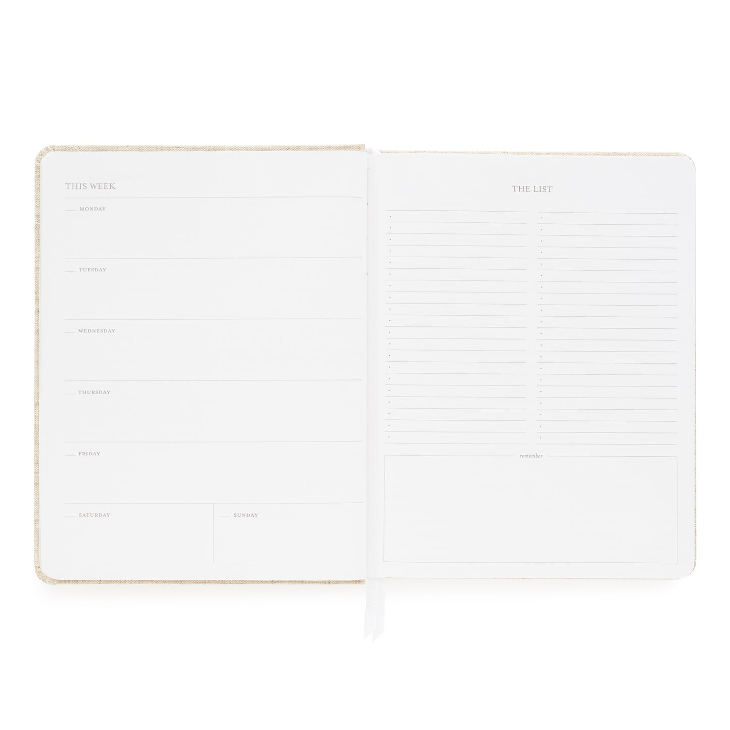 This Week Grid with space for each day of the week and large space for the list