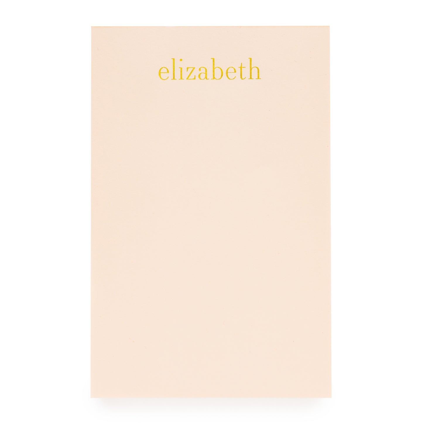 Pink Custom Notepad with gold foil name written