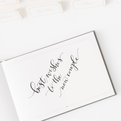 Interior of the guest book with guest notes