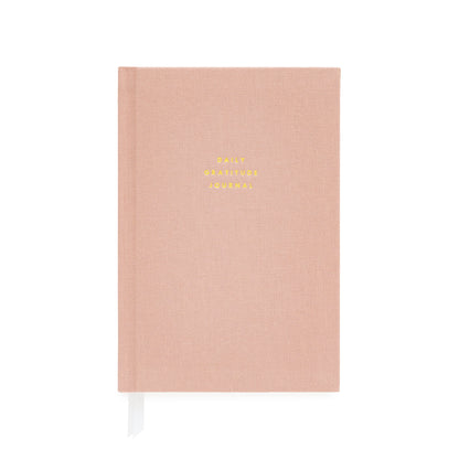 rose linen gratitude journal cover