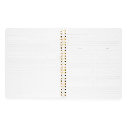 Interior of school life notebook with today's priorities, school, and life lists