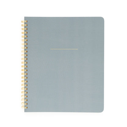 Dusty blue spiral notebook with gold foil