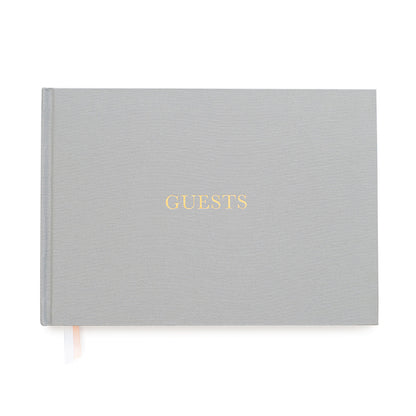 grey guest book without personalization