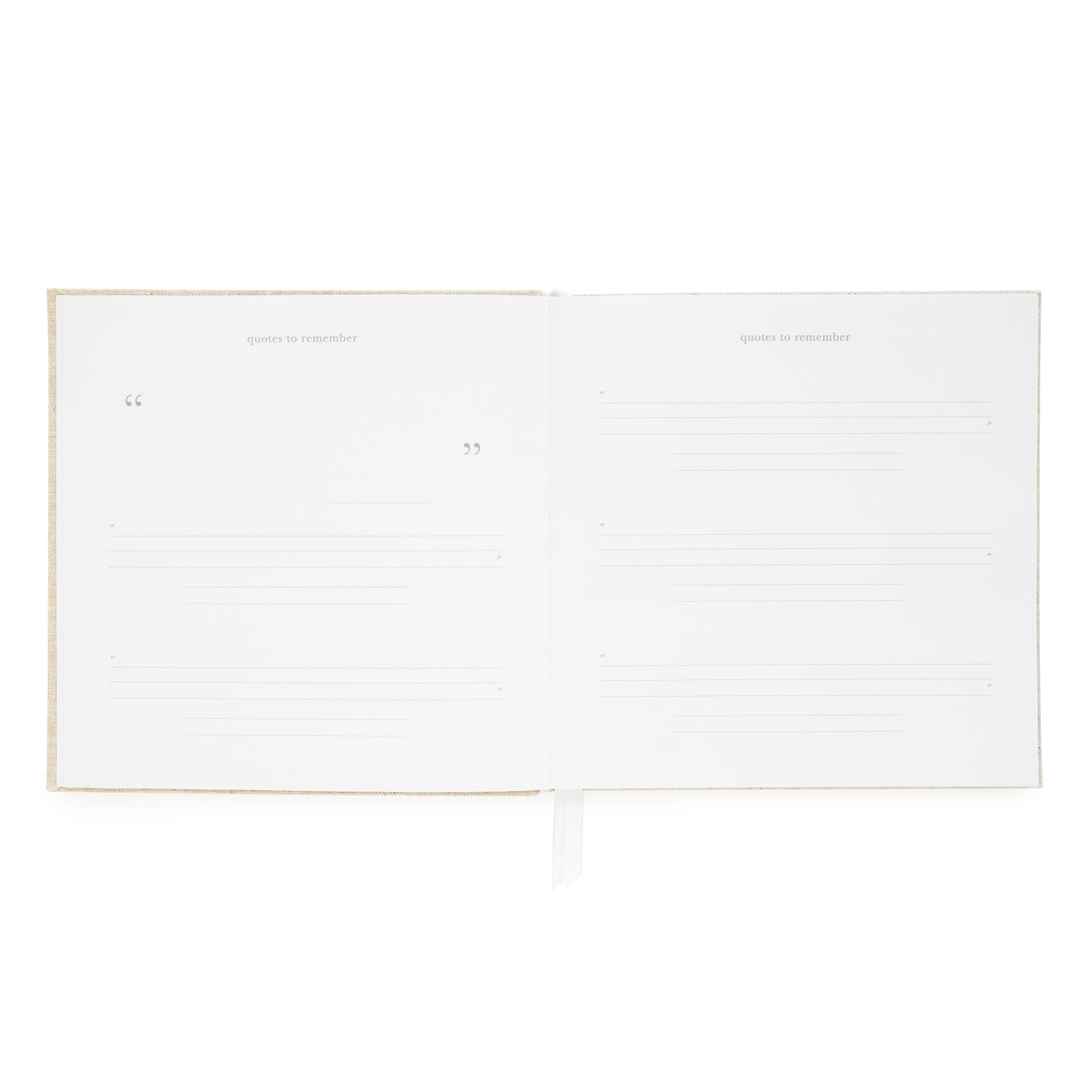 interior pages of quotes to remember book with quotes to remember and blank lines to write in the memorable quotes