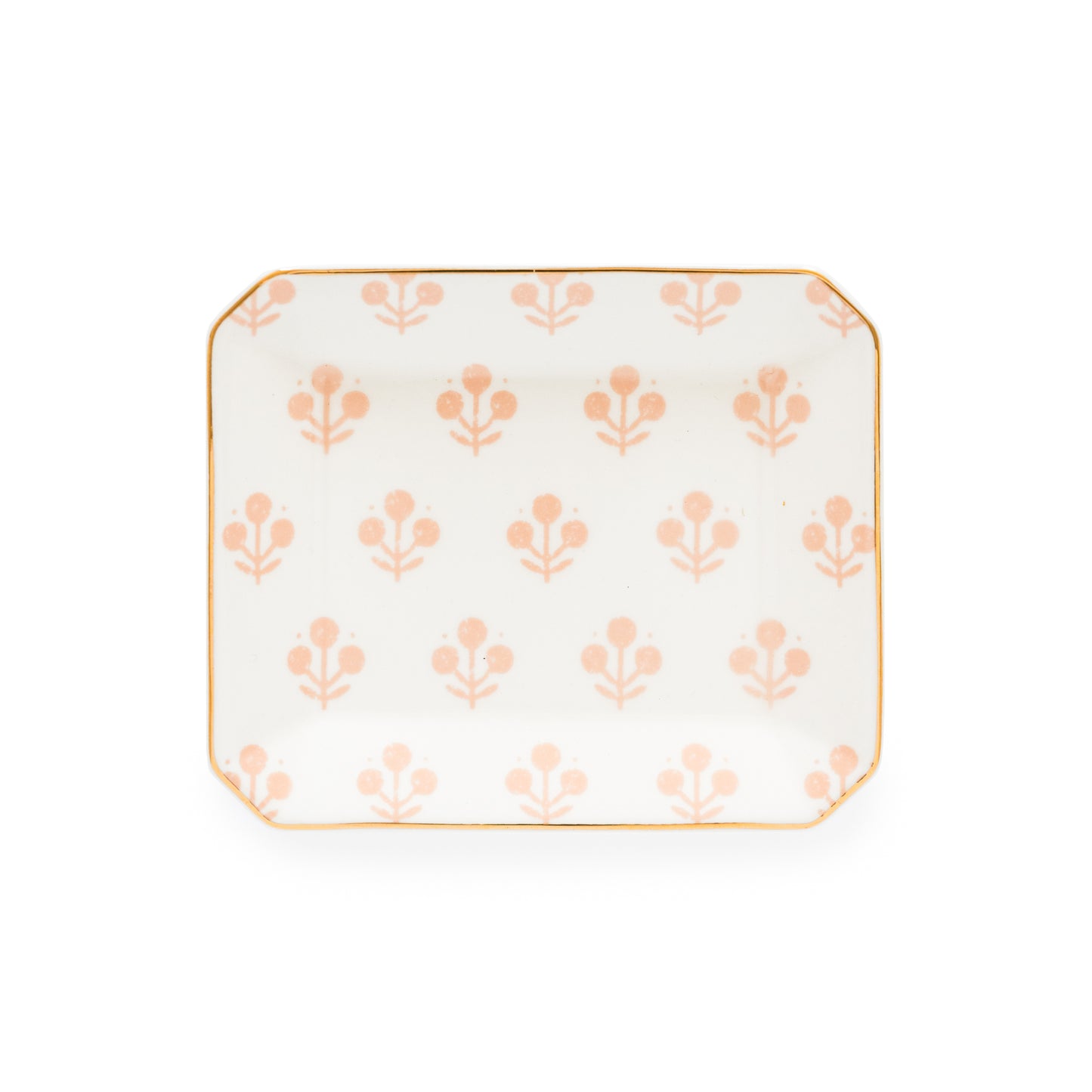 rose floral trinket tray
