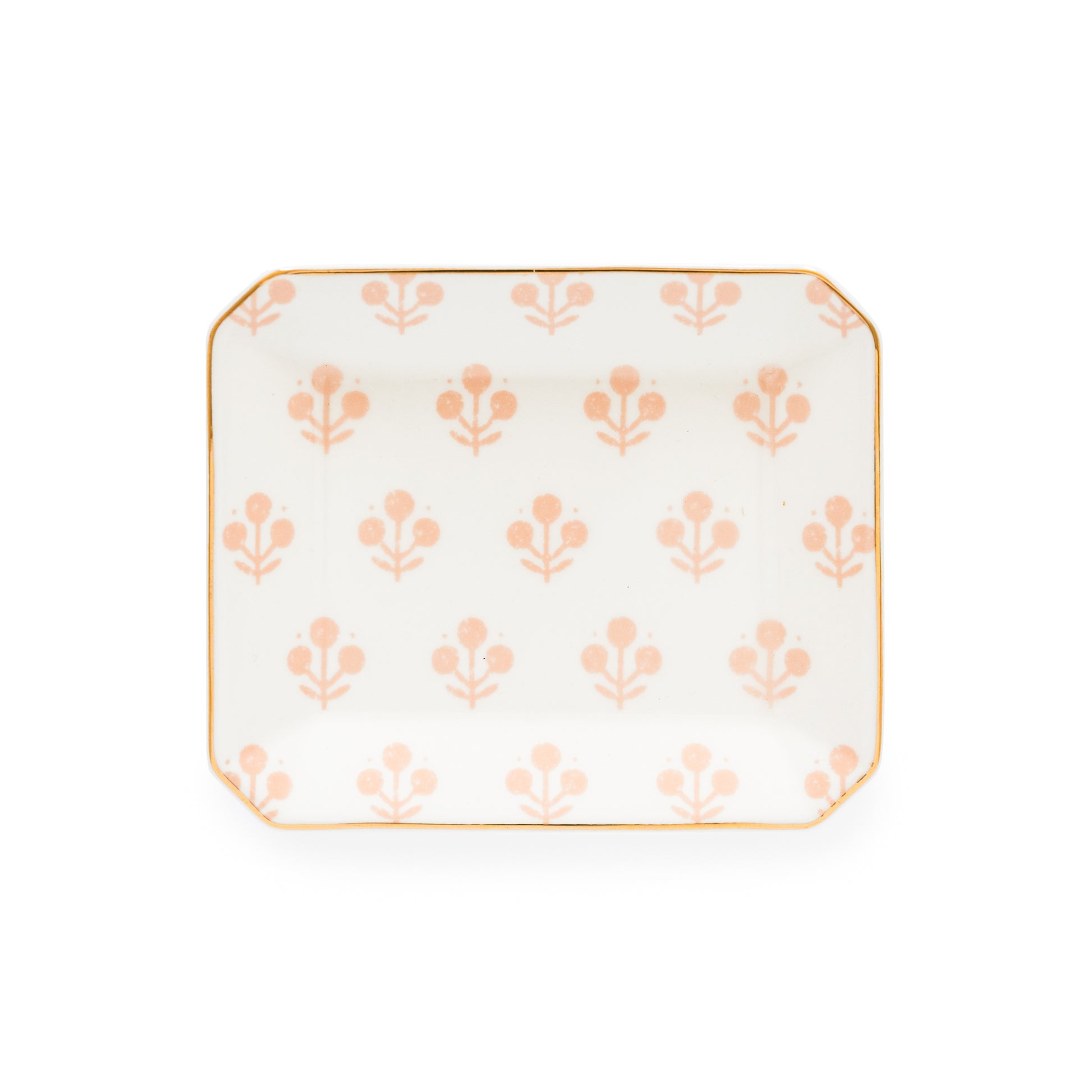 rose floral trinket tray