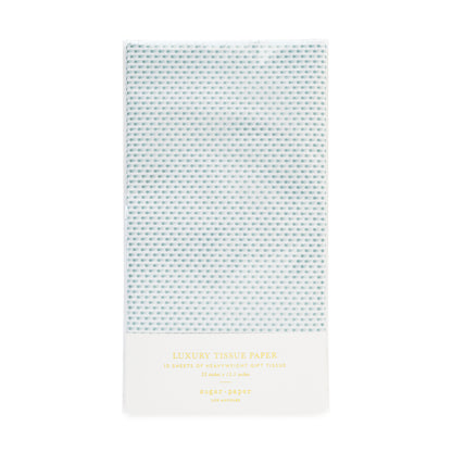 blue with white dot tissue paper in package listing luxury tissue paper
