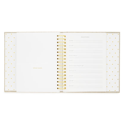 Milestones keepsake page of baby book